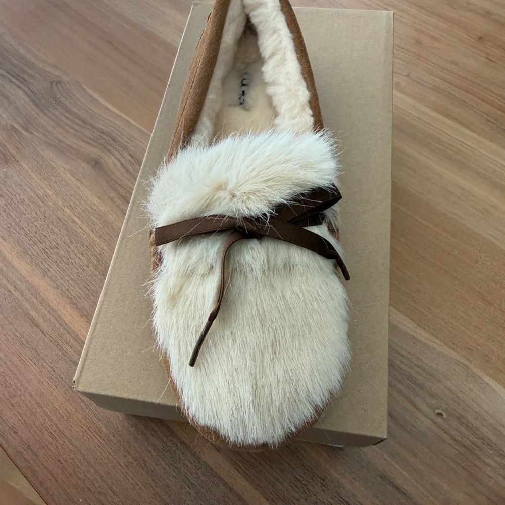 UGG Chestnut Suede Slip-On Slippers - Picture 4 of 6